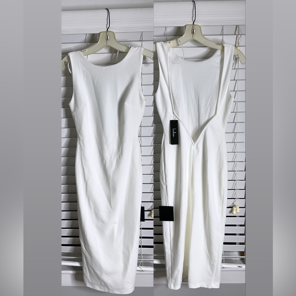 Deep v open back dress